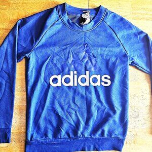 Blue Adidas crew neck sweatshirt